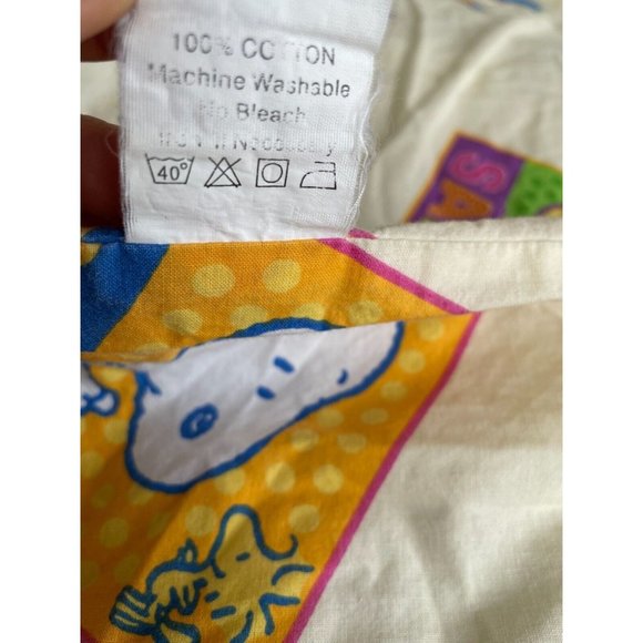 VTG Peanuts Snoopy Friends Comforter Charlie Linus cartoon 80 90s duvet blanket - Picture 15 of 16